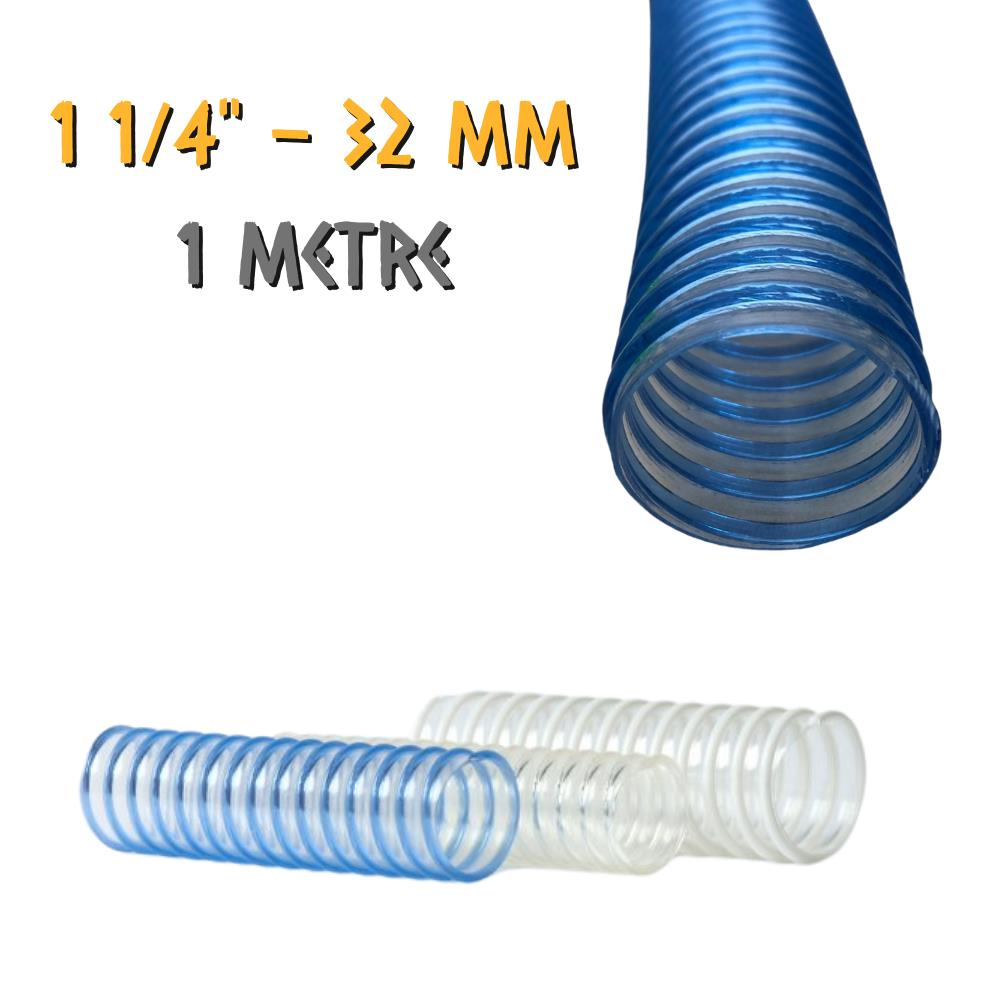Güneş Şeffaf Spiral Lavabo Gider Hortumu 1 1/4'' - 32 mm. - 1 Metre