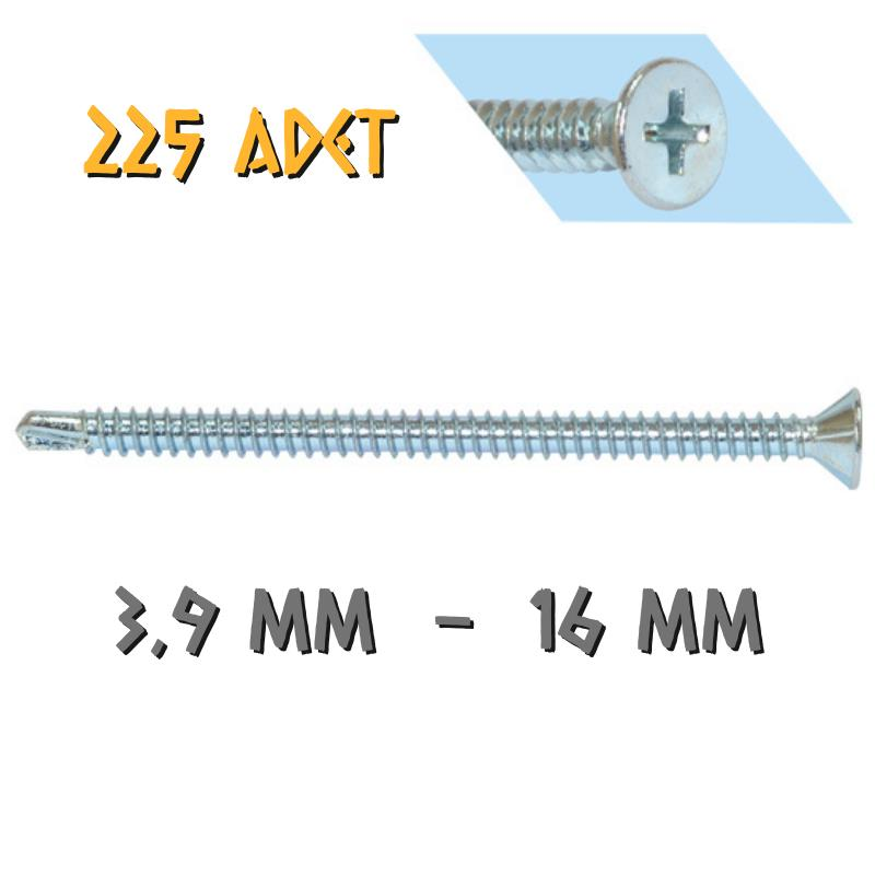 Yağmur Vida YHB Matkap Uçlu Akıllı Vida 3.9x16 mm. - 225 Adet