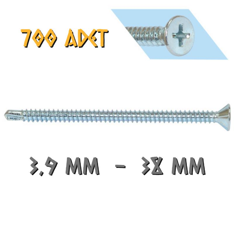 Yağmur Vida YHB Matkap Uçlu Akıllı Vida 3.9x38 mm. - 700 Adet