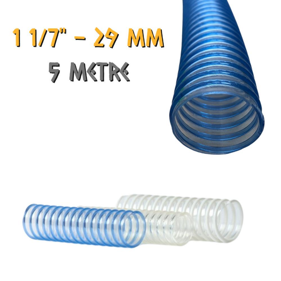 Güneş Şeffaf Spiral Lavabo Gider Hortumu 1 1/7'' - 29 mm. - 5 Metre