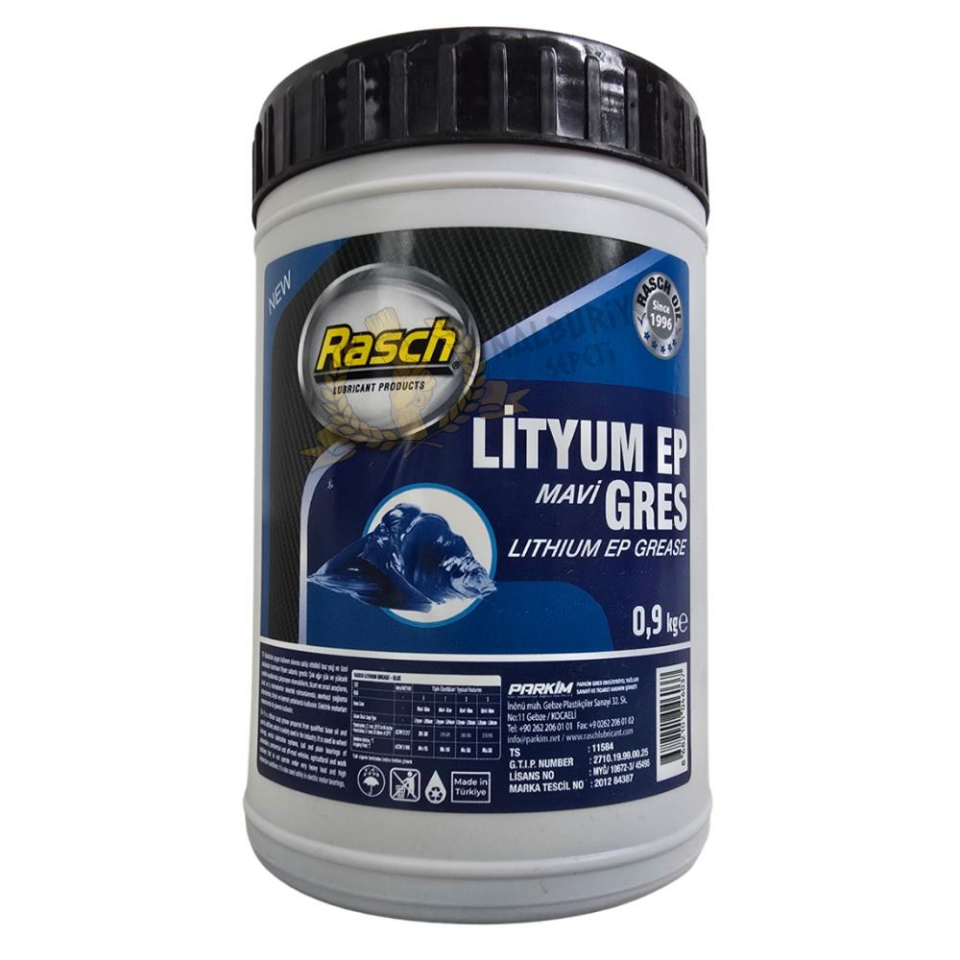 Rasch Lityumlu Yüksek Basınç EP2 Katı Gres Yağı Mavi - 0.9 Kg.