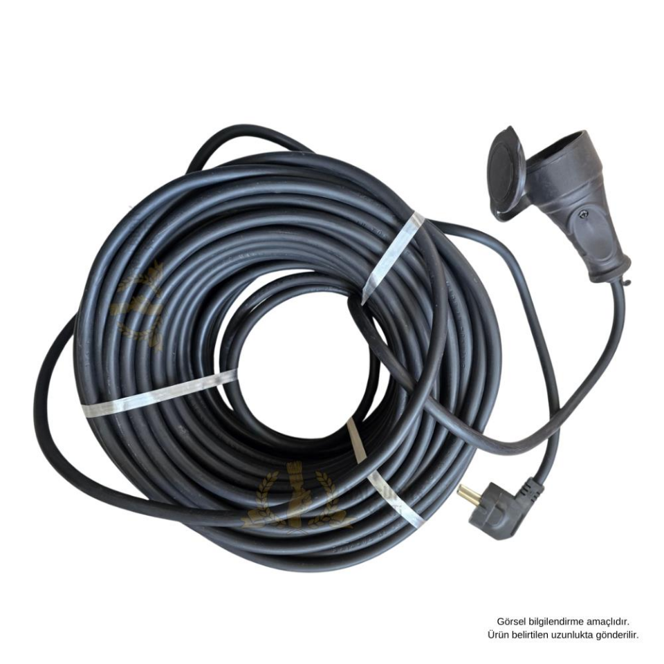 SGS Kauçuk Uzatma Kablosu CCA 3x2.5 - Tekli Dişi Priz - 10 mt.