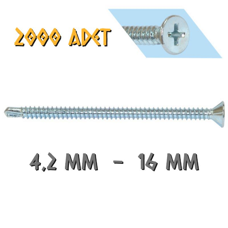 Yağmur Vida YHB Matkap Uçlu Akıllı Vida 4.2x16 mm. - 2000 Adet