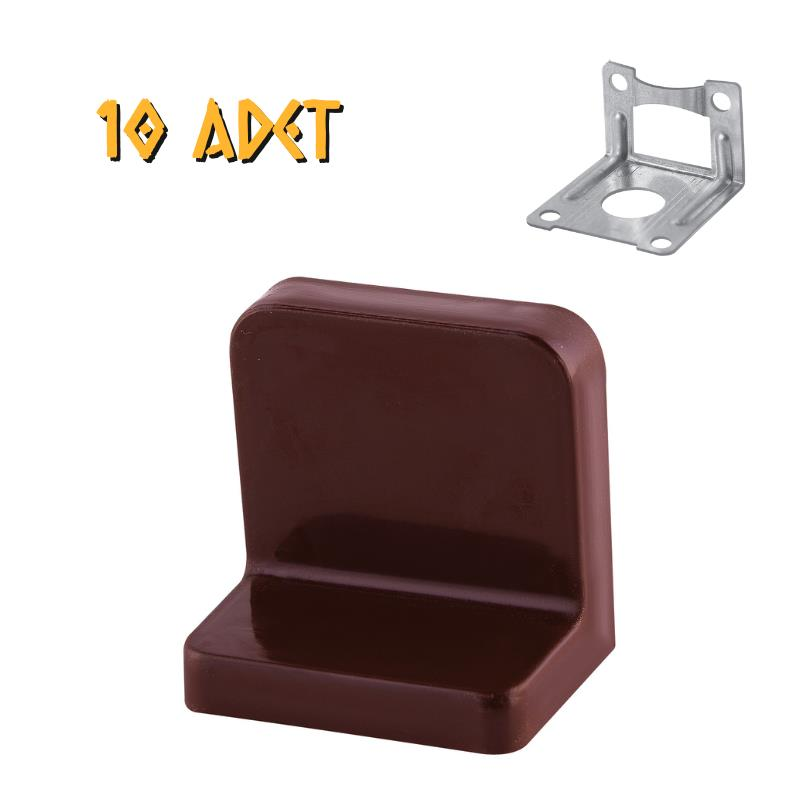 Made Dolap Askı Elemanı Design - Kahve - 10 Adet