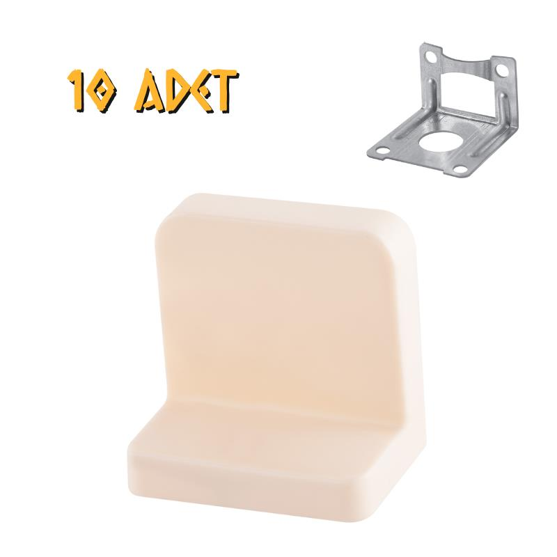 Made Dolap Askı Elemanı Design - Krem - 10 Adet