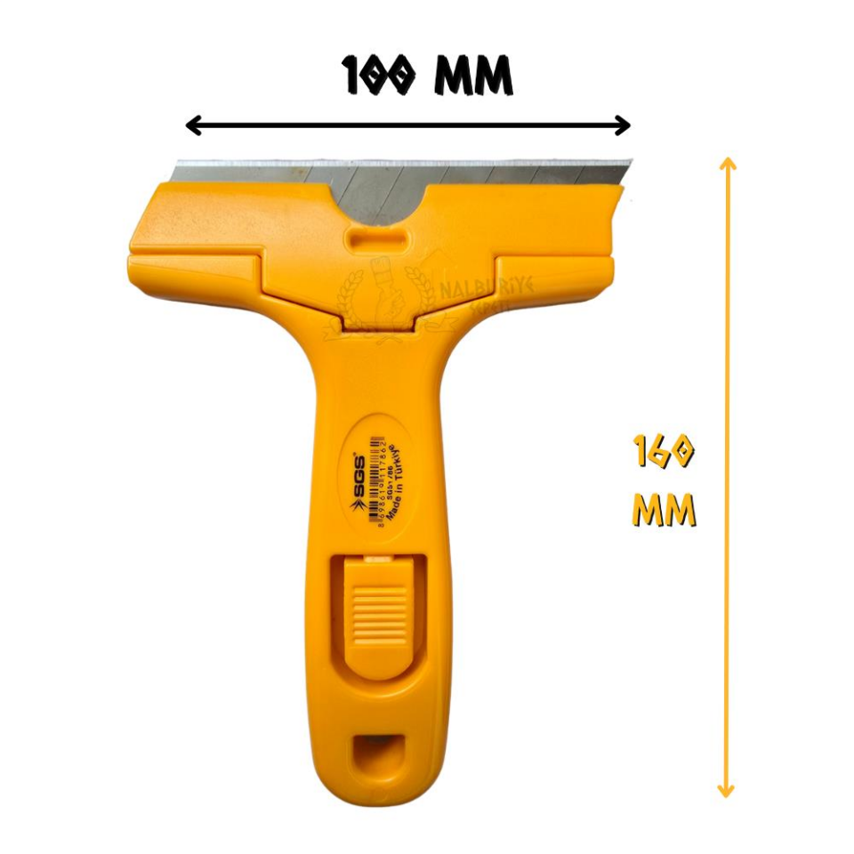 SGS Profesyonel Saplı Cam Kazıma Bıçağı 2 Açılı 10 cm.