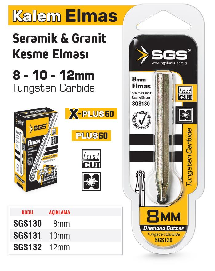 SGS Seramik ve Granit Kesme Elması - 8 mm. - 1 Adet