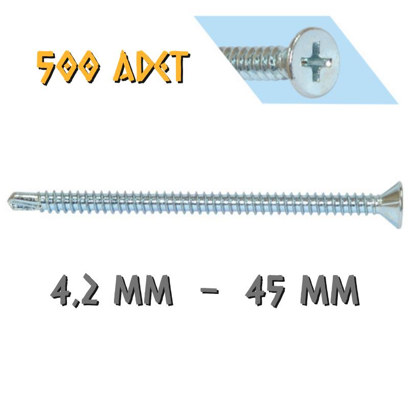 Yağmur Vida YHB Matkap Uçlu Akıllı Vida 4.2x45 mm. - 500 Adet