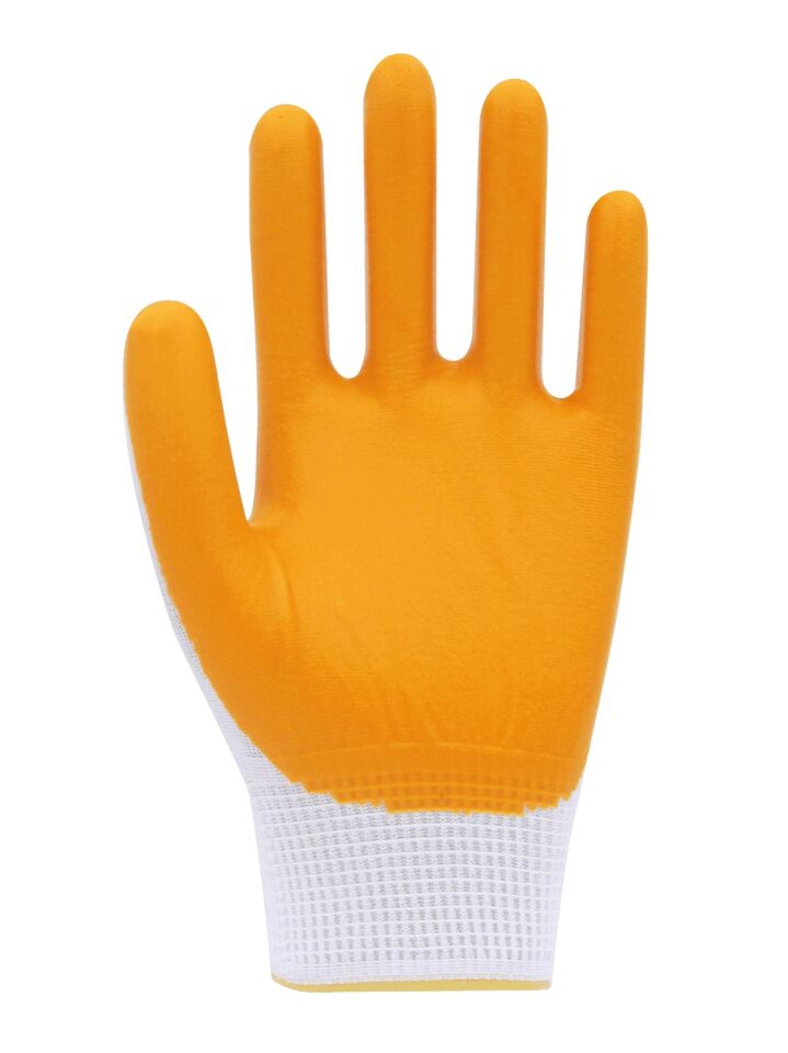 Beybi Polyester-Nitril İş Eldiveni PN3 No: 10 Sarı - 12 Çift