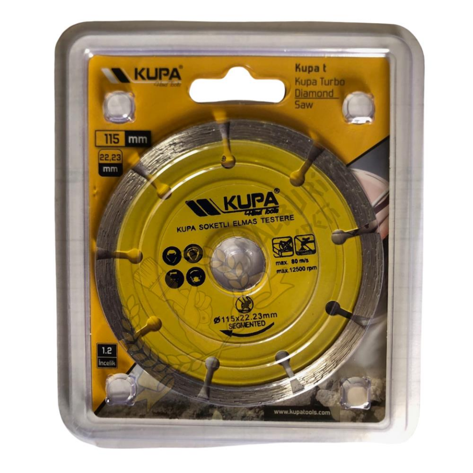 Kupa Soketli Elmas Turbo Daire Testere Kesme Taşı 180 mm.