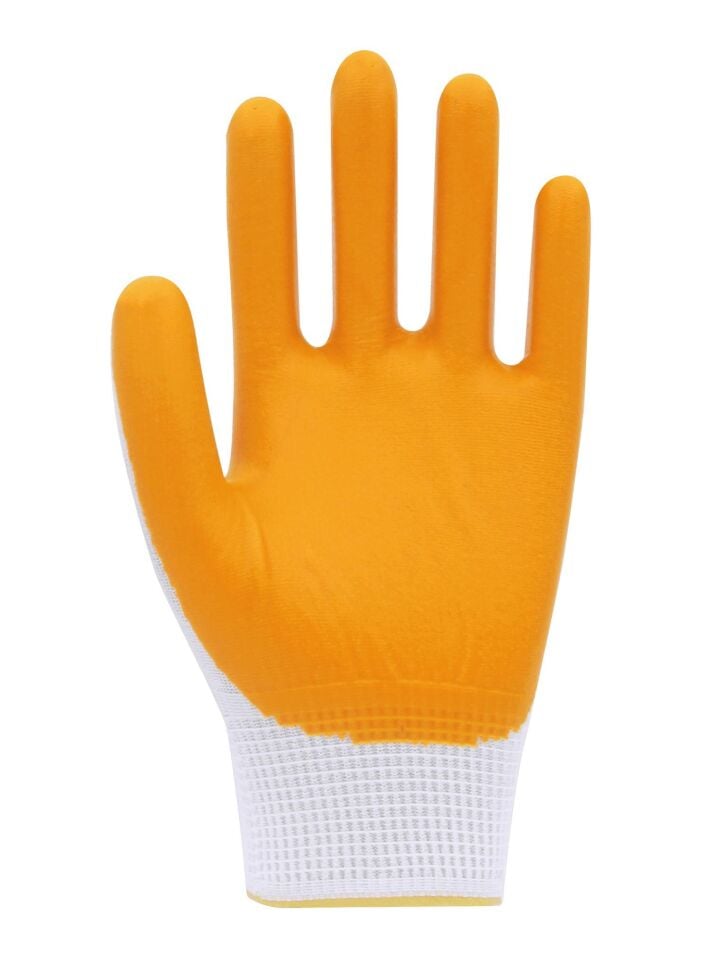 Beybi Polyester-Nitril İş Eldiveni PN5 No: 10 Sarı - 12 Çift