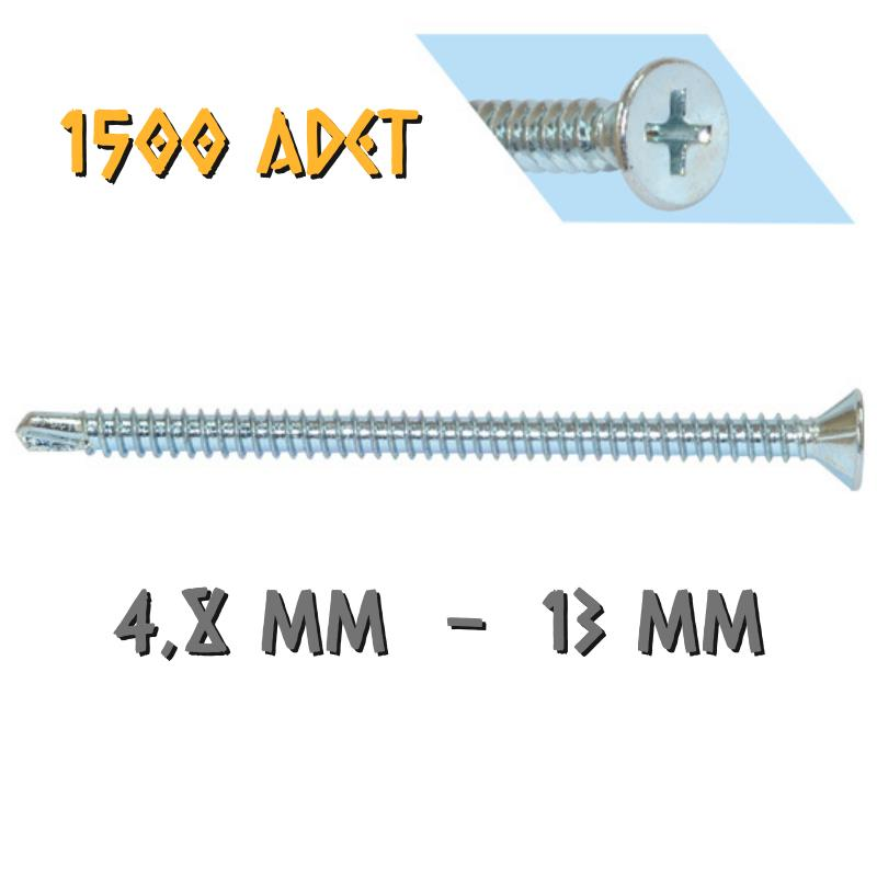 Yağmur Vida YHB Matkap Uçlu Akıllı Vida 4.8x13 mm. - 1500 Adet