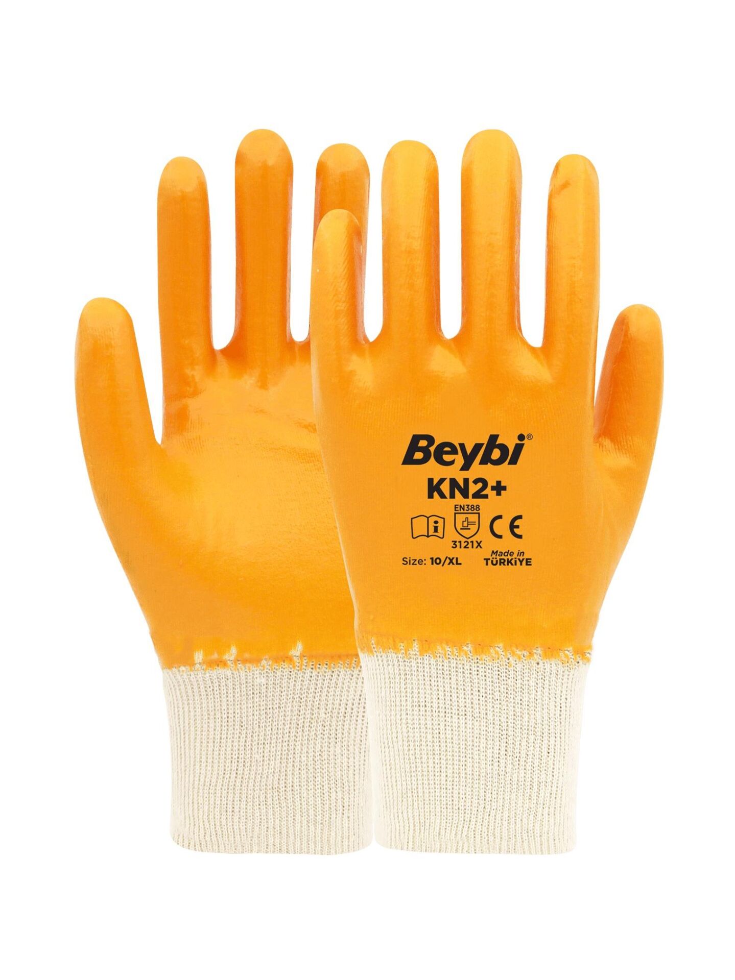 Beybi Pamuk-Nitril Tam Kaplama İş Eldiveni KN2+ No: 10 - 1 Çift