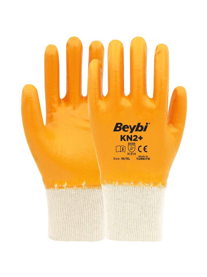 Beybi Pamuk-Nitril Tam Kaplama İş Eldiveni KN2+ No: 10 - 1 Çift