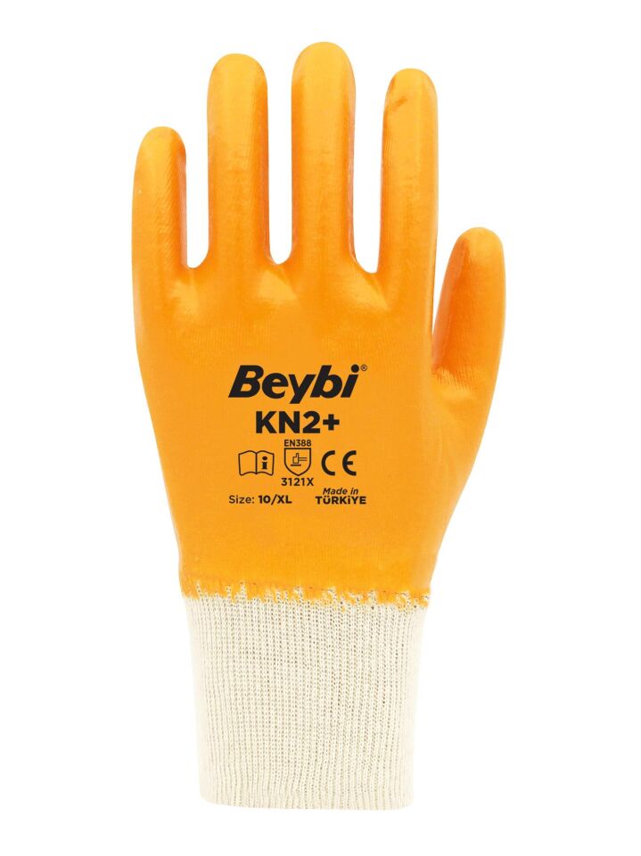 Beybi Pamuk-Nitril Tam Kaplama İş Eldiveni KN2+ No: 10 - 12 Çift