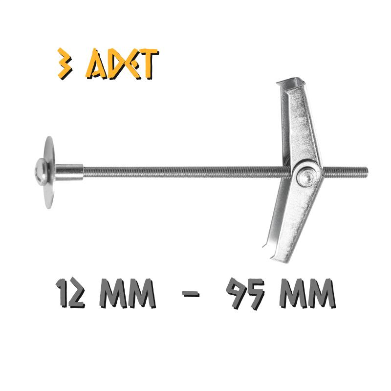 Made Metal Alçıpan Askı Dübeli Yaylı 12 mm. - 3 Adet