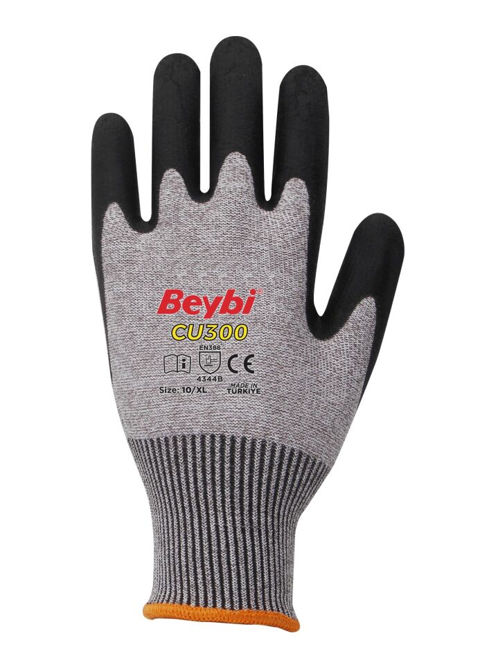 Beybi Poliüretan Kaplı Kesilmez Eldiven Cu-300 No: 10 - 6 Çift