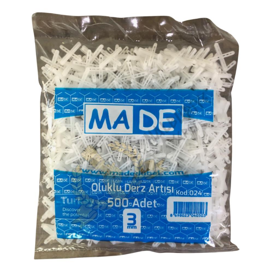 Made Oluklu Derz Artısı 3 mm. - 500 Adet