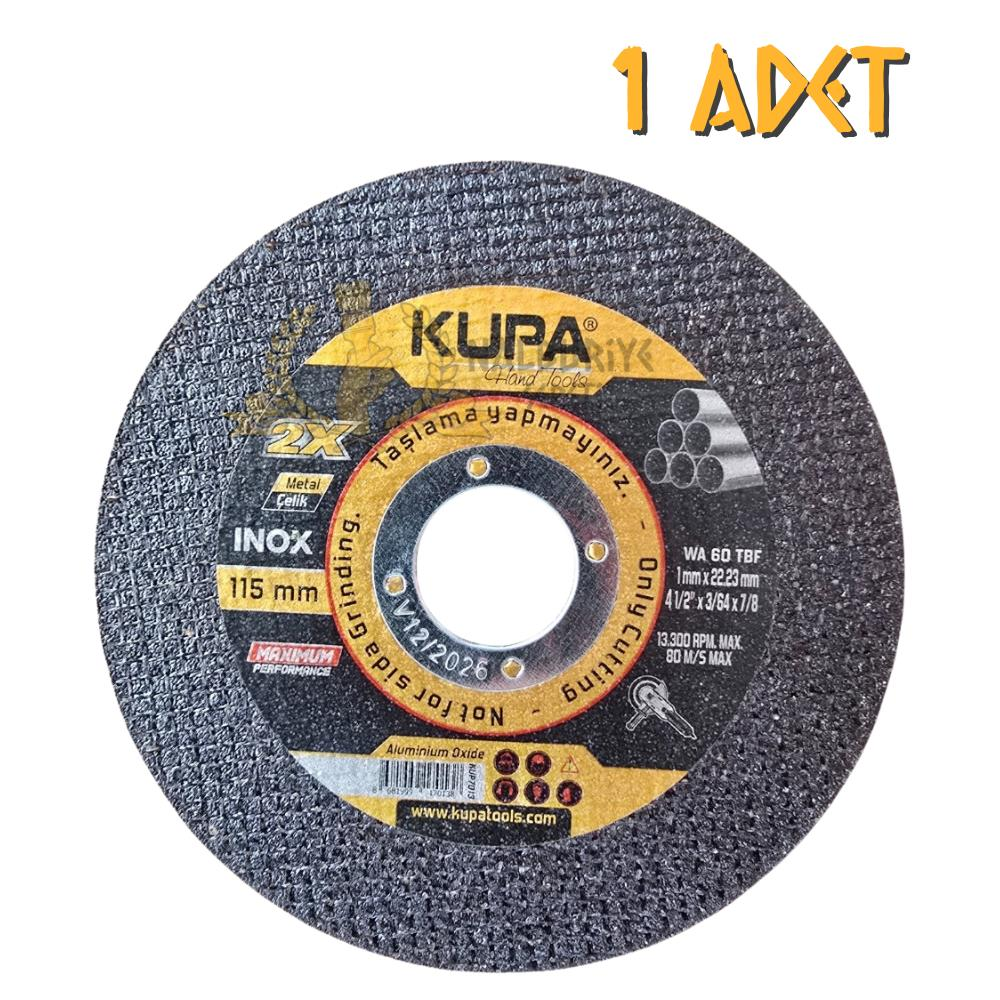 Kupa İnox Metal Çelik Kesme Taşı 115 mm. - 1 Adet