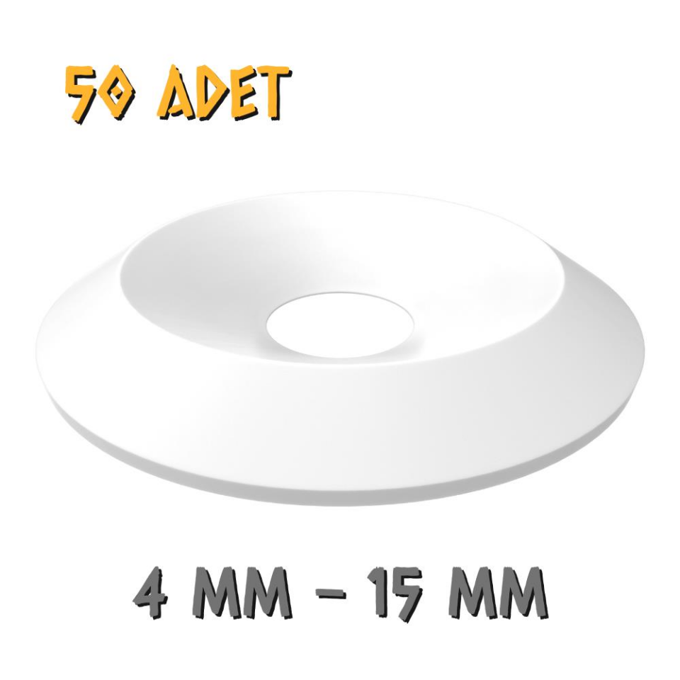 Made Plastik Vida Pulu Kalın 4x15 mm. - 50 Adet