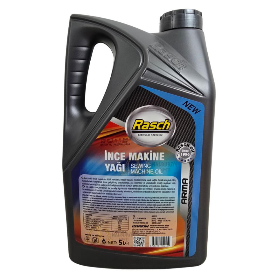 Rasch Leke Bırakmayan İnce Makine Yağı No 5 - 5 Lt.
