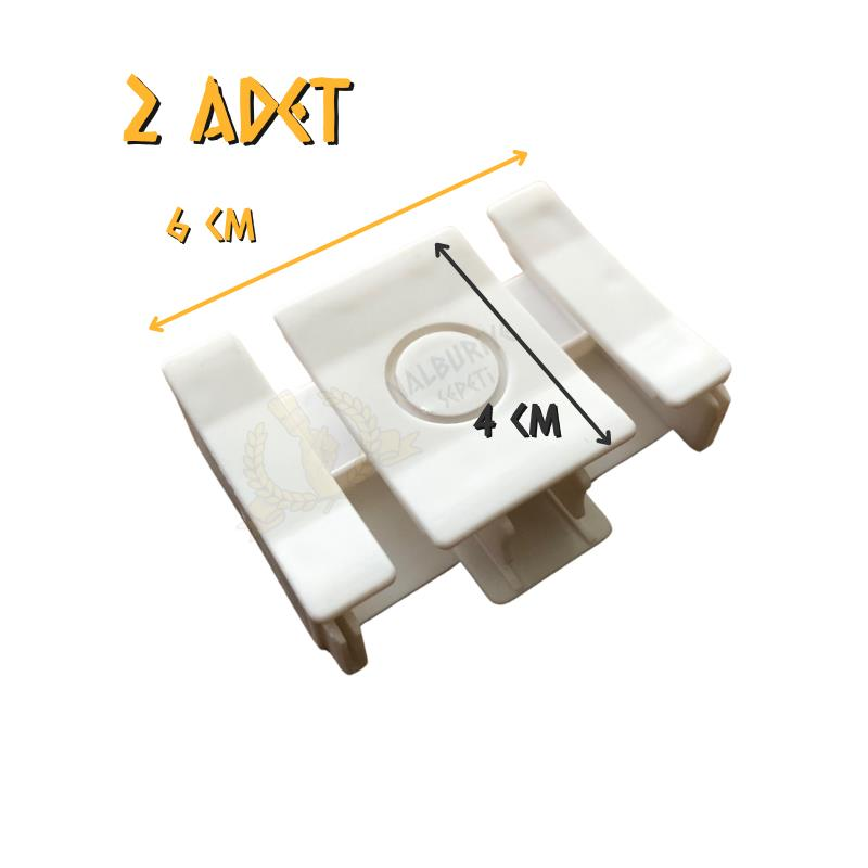 Made Perde Rayı Korniş Birleştirici Ek Parça İkili - 2 Adet