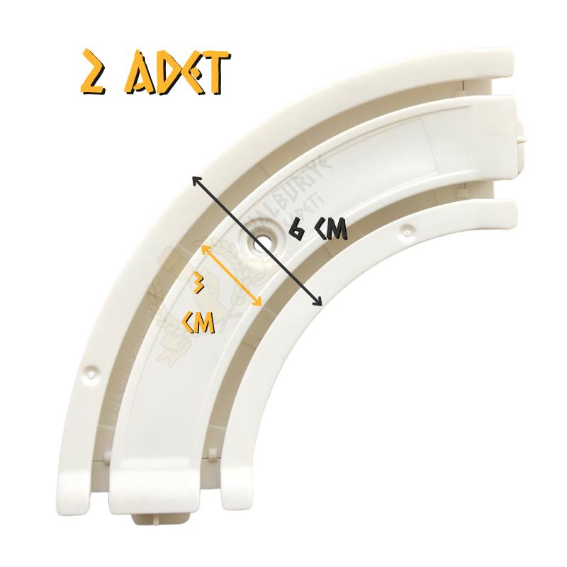 Made Perde Rayı Korniş Köşe Dönüş 90° İkili - 2 Adet