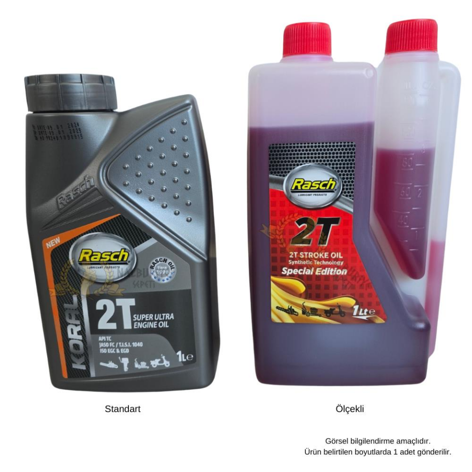 Rasch Koral 2T İki Zamanlı Testere Makine Motor Yağı Ölçekli - 1 Lt.
