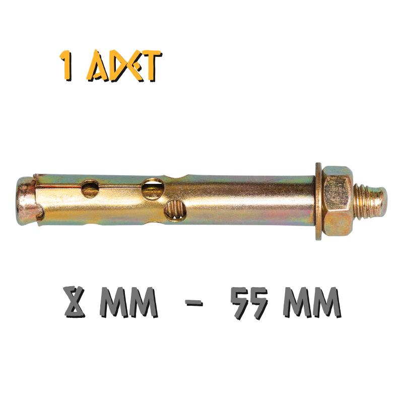 Made Gömlekli Çelik Dübel 8x55 mm. - 1 Adet