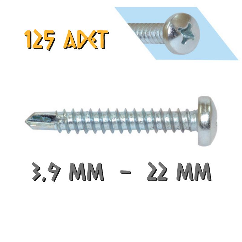 Yağmur Vida YSB Matkap Uçlu Akıllı Vida 3.9x22 mm. - 125 Adet