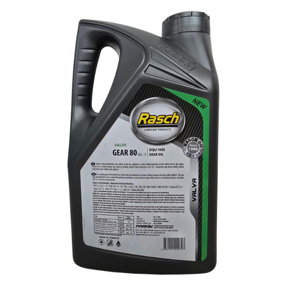 Rasch Valva API GL-1 Genel Amaçlı Dişli Yağı No 80 - 1 Lt.