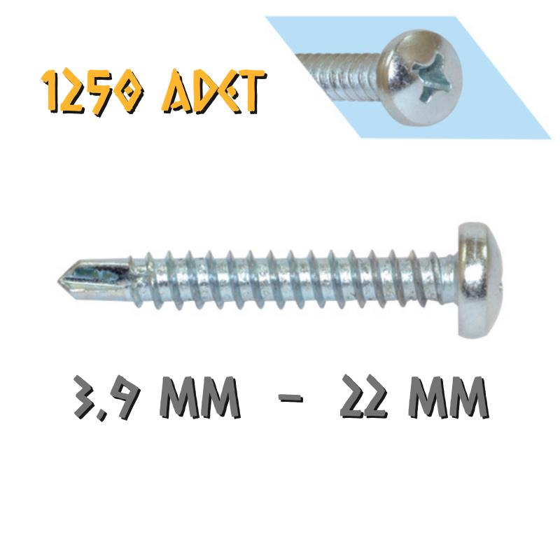 Yağmur Vida YSB Matkap Uçlu Akıllı Vida 3.9x22 mm. - 1250 Adet