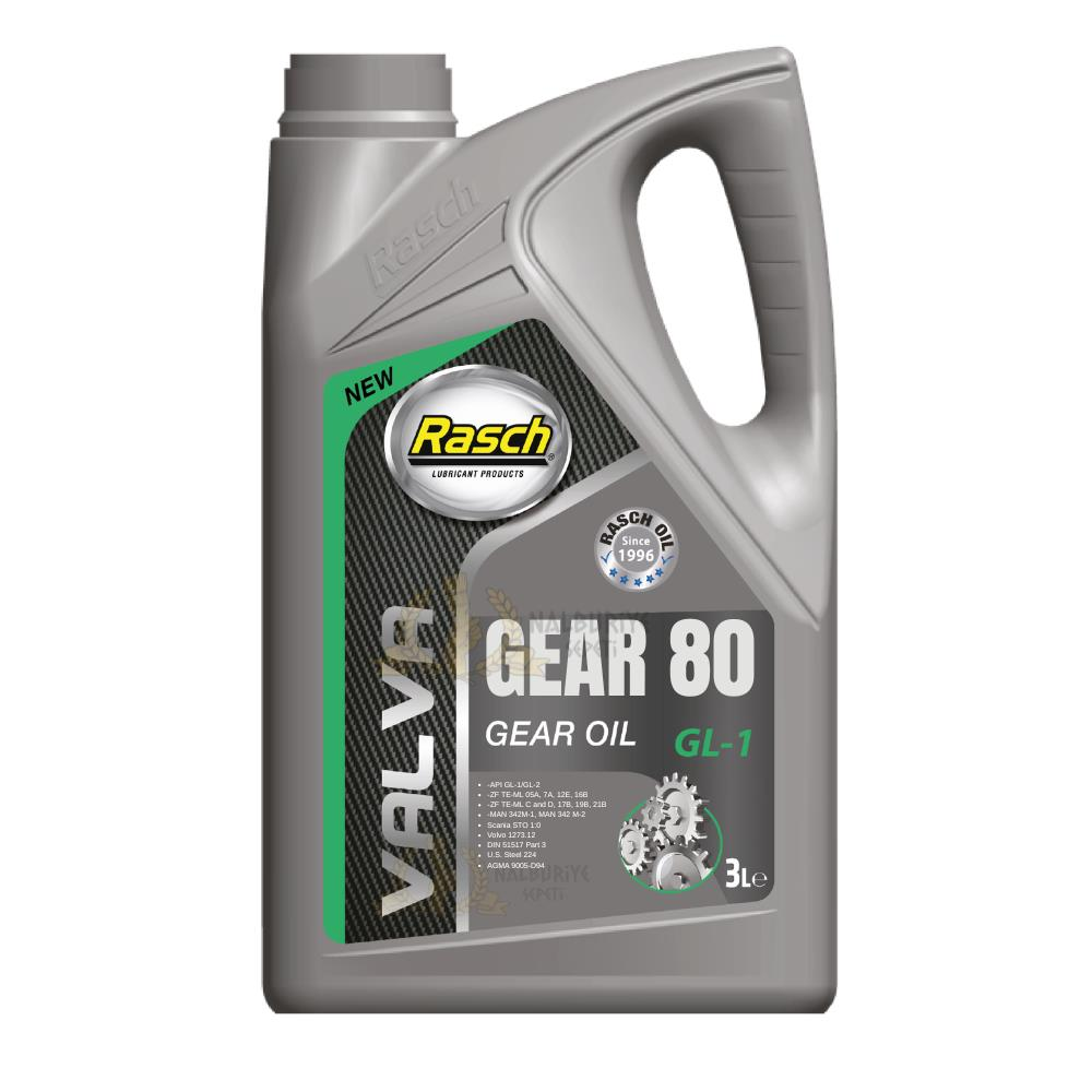 Rasch Valva API GL-1 Genel Amaçlı Dişli Yağı No 80 - 3 Lt.