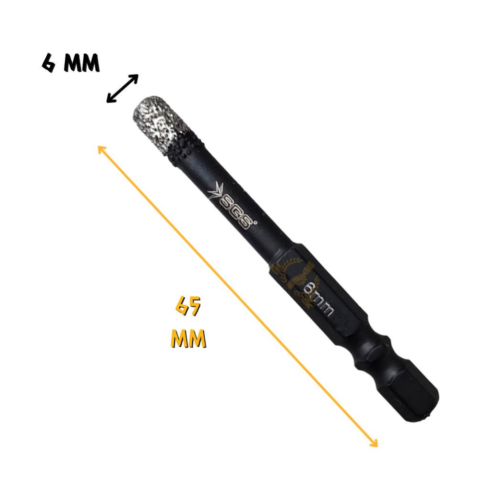 SGS Hex Mermer ve Granit Delme Matkap Ucu Panç - 6 mm. - 1 Adet