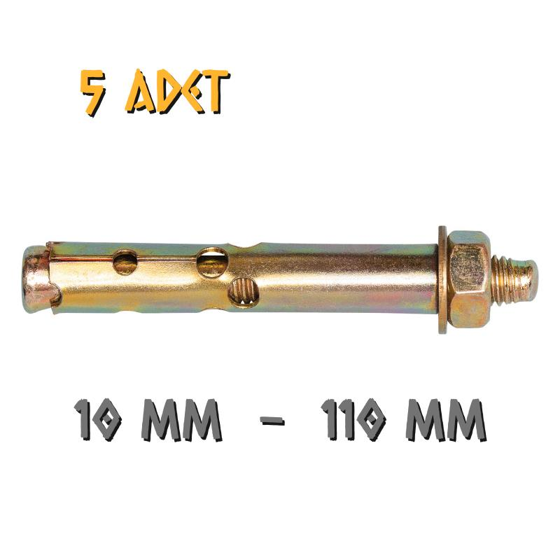 Made Gömlekli Çelik Dübel 10x110 mm. - 5 Adet