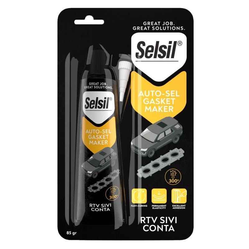 Selsil Oto RTV Sıvı Conta KIRMIZI 85 gr.