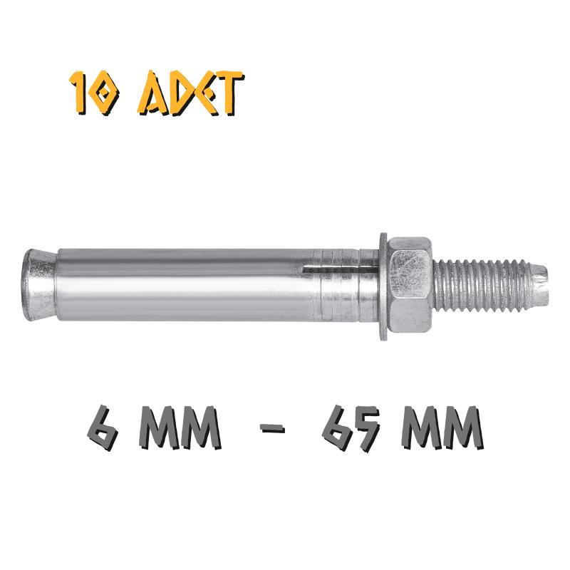 Made Borulu Çelik Dübel 6x65 mm. - 10 Adet