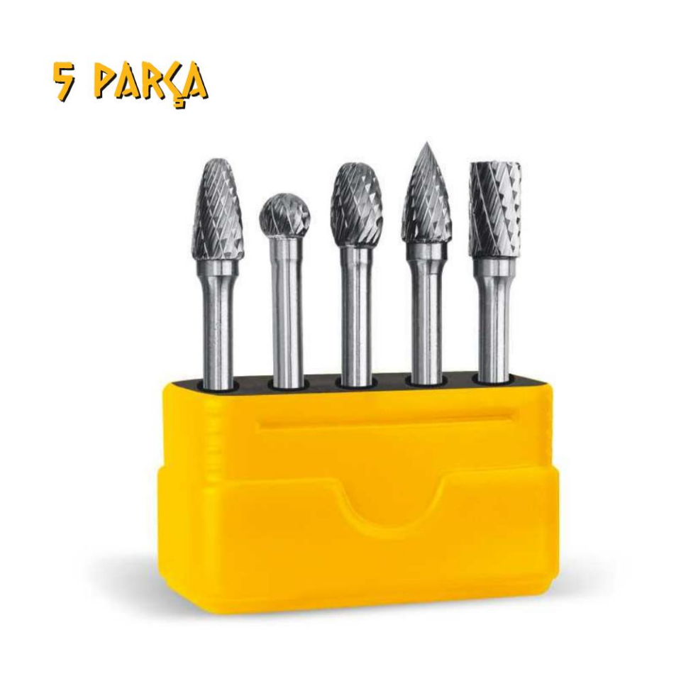 SGS Karbür Freze Matkap Ucu Seti - 5 Farklı Parça