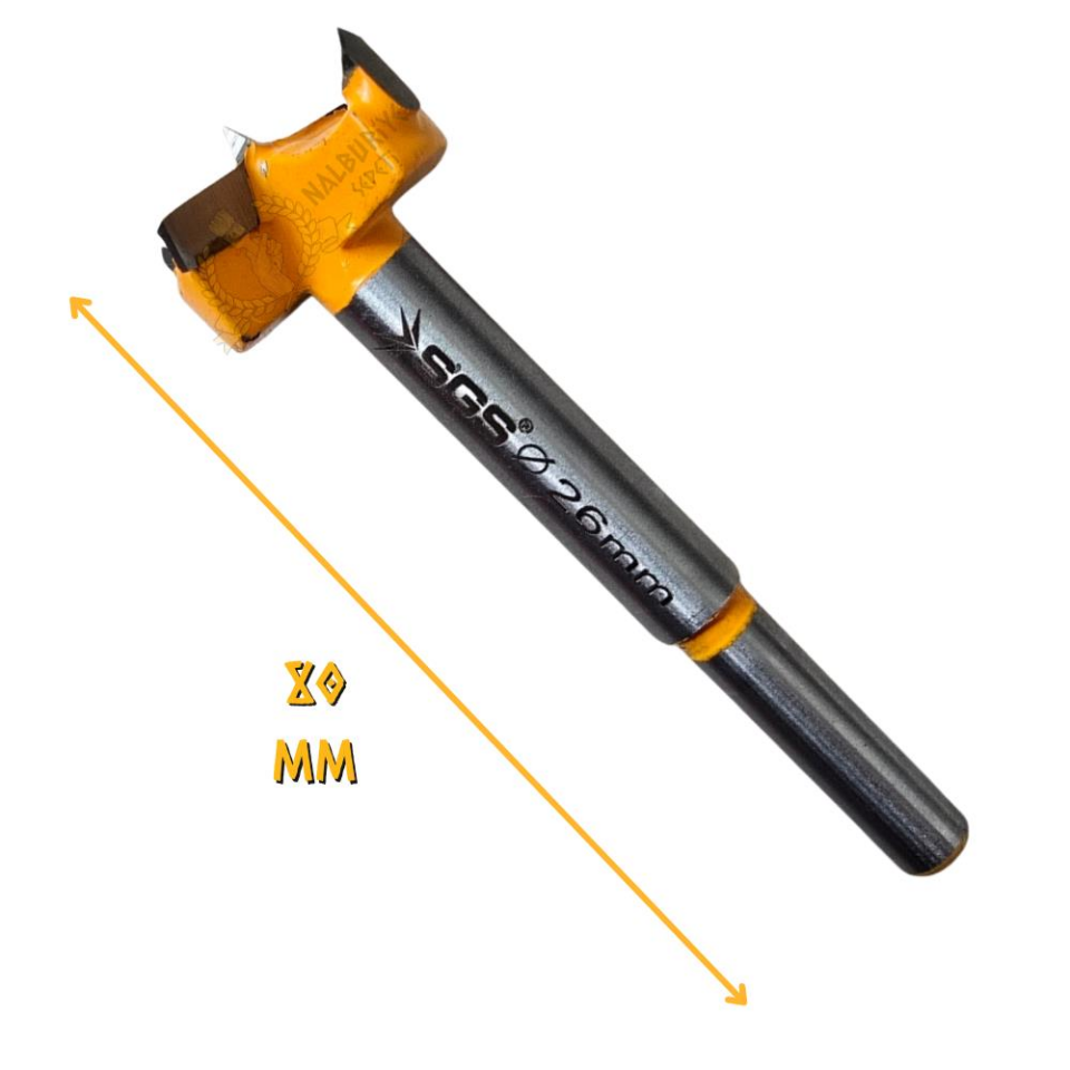 SGS Menteşe Frezesi Matkap Ucu Seti - 26-35-40 mm. - 3 Parça