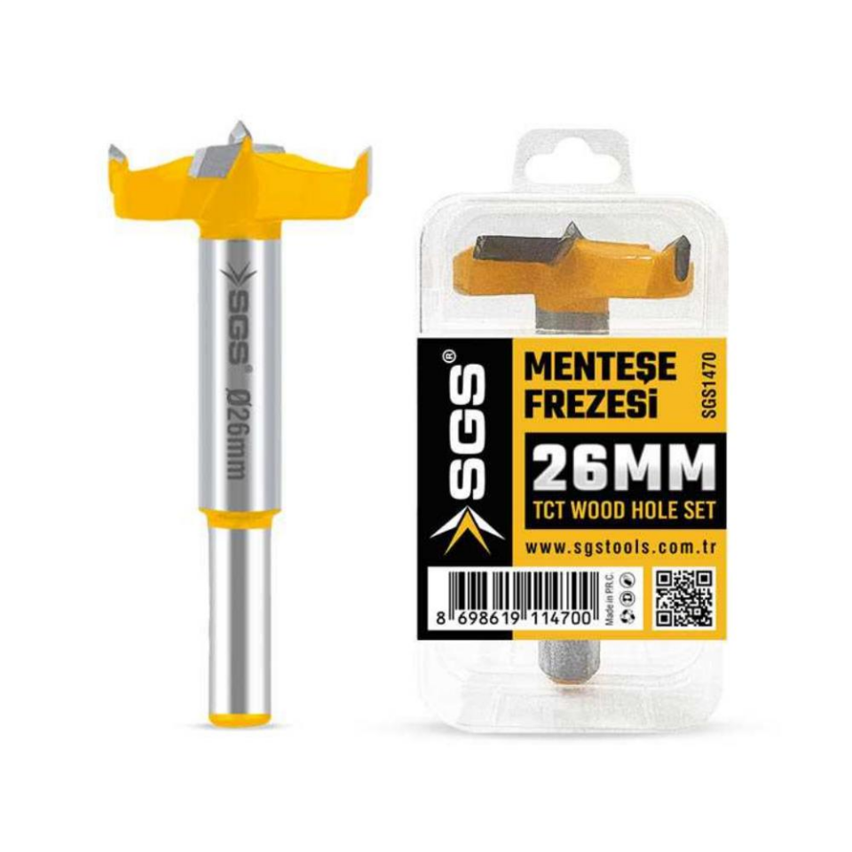 SGS Menteşe Frezesi Matkap Ucu - 26 mm. - 1 Adet