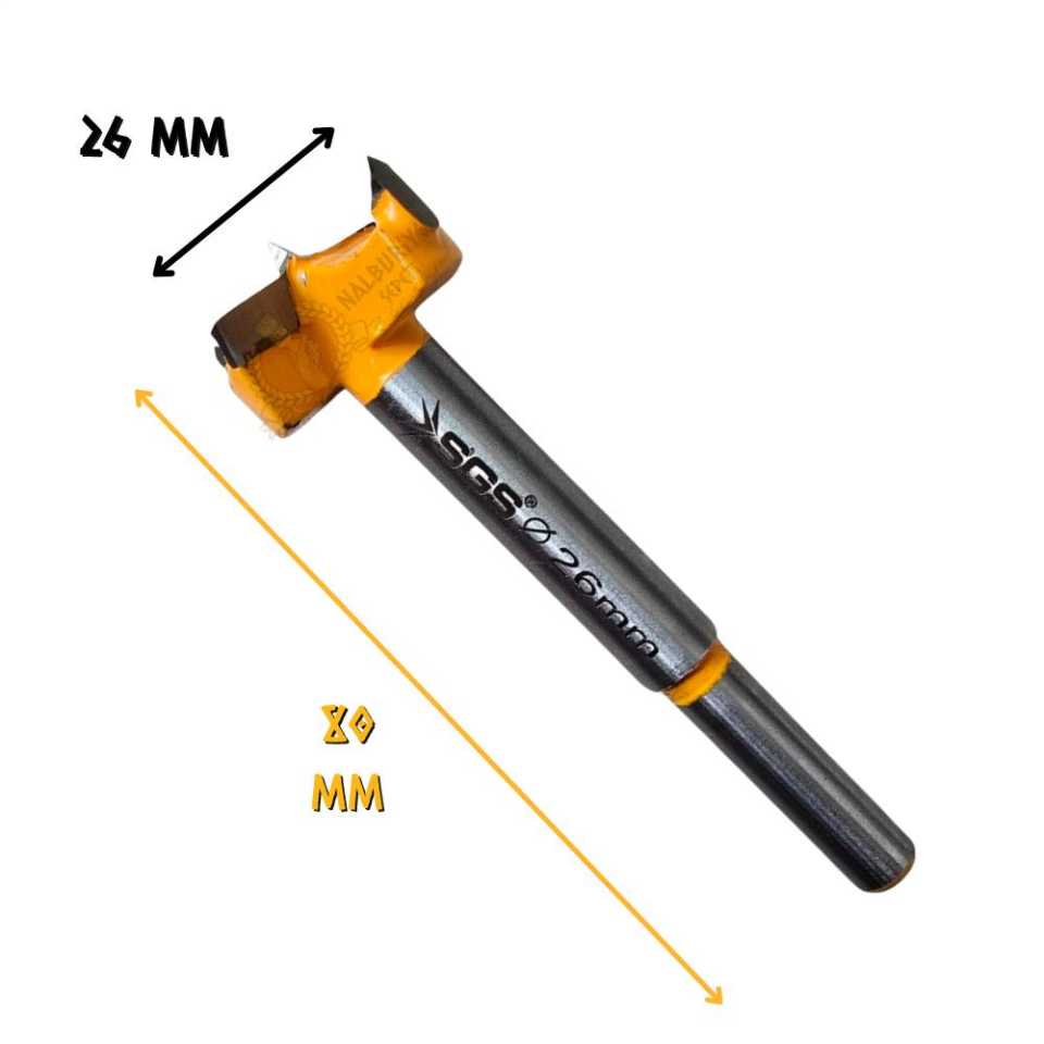 SGS Menteşe Frezesi Matkap Ucu - 26 mm. - 1 Adet