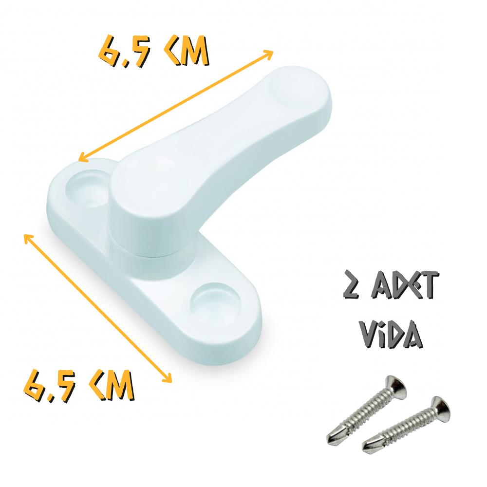 Kupa Pencere-Kapı Emniyet Kilidi Beyaz - Çekmeli