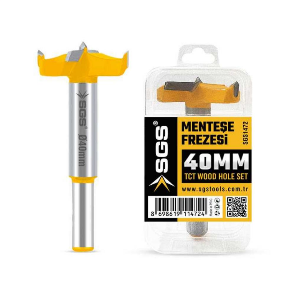 SGS Menteşe Frezesi Matkap Ucu - 40 mm. - 1 Adet