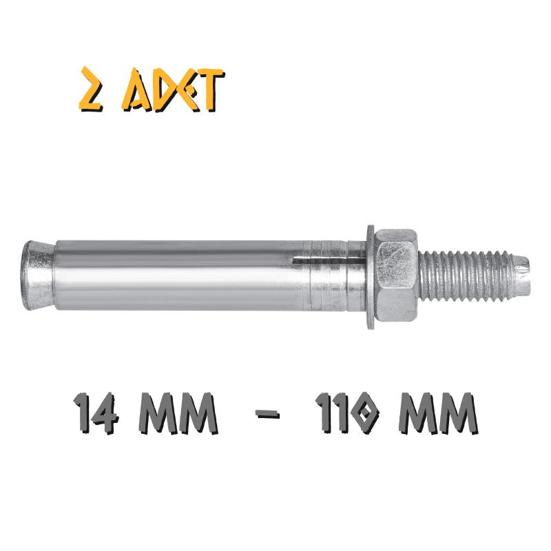 Made Borulu Çelik Dübel 14x110 mm. - 2 Adet