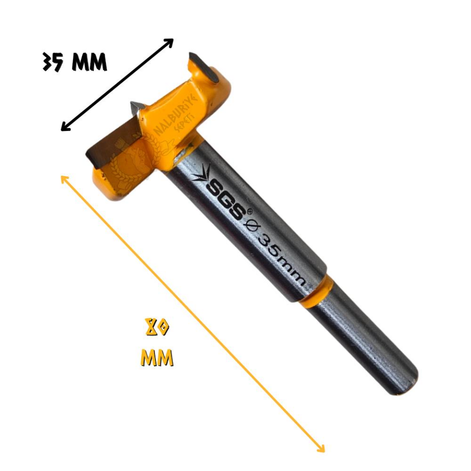 SGS Menteşe Frezesi Matkap Ucu - 35 mm. - 1 Adet