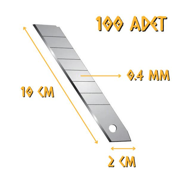 Kupa Tyson Maket Bıçağı Falçata Yedeği 18 X 0.4 mm. - 100 Adet