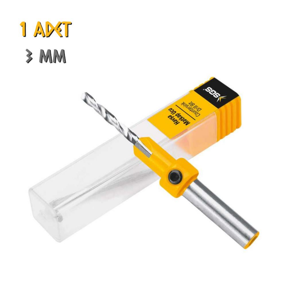 SGS Uzunluk Ayarlı Havşa HSS Matkap Ucu - 3.0 mm. - 1 Adet