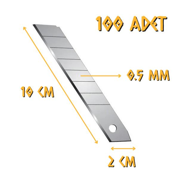 Kupa Maket Bıçağı Falçata Yedeği 18 X 0.5 mm. - 100 Adet