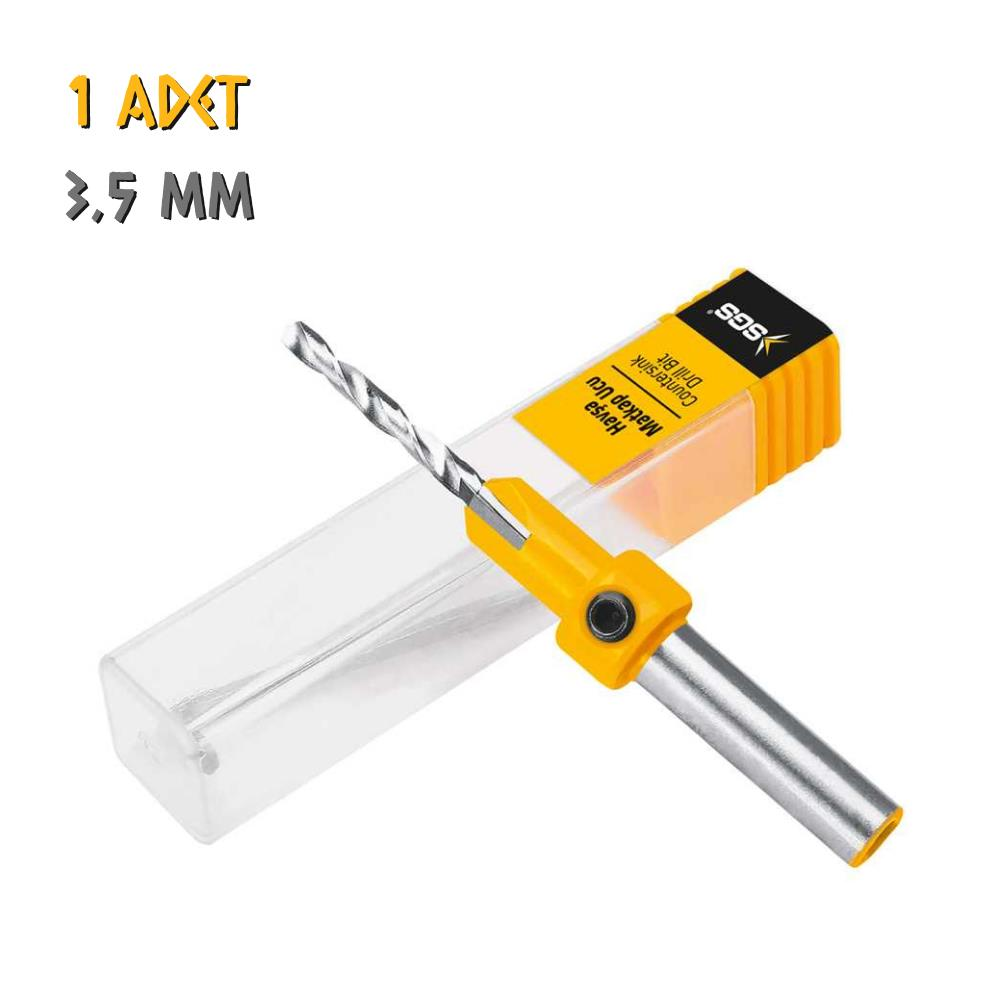SGS Uzunluk Ayarlı Havşa HSS Matkap Ucu - 3.5 mm. - 1 Adet
