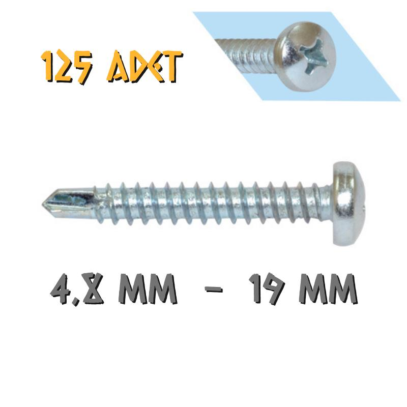 Yağmur Vida YSB Matkap Uçlu Akıllı Vida 4.8x19 mm. - 125 Adet